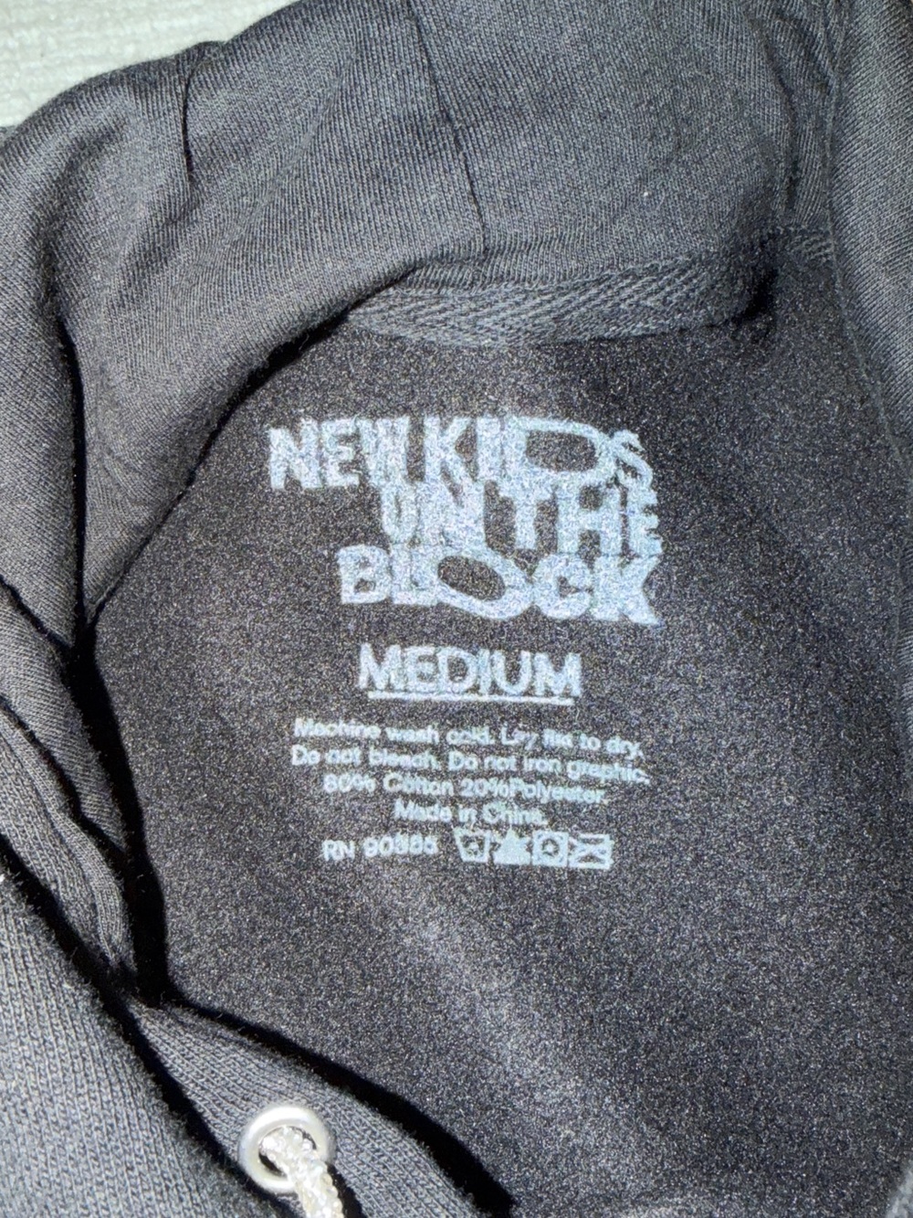 NKOTB Black Hoodie with Rhinestone Logo - Picture 3 of 4